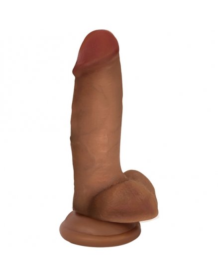 17 CM BARESKIN PENE REALISTICO CON TESTICULOS - OSCURO VIBRASHOP