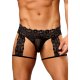 SCANDAL LACE - G-STRING GARTER SHORT - NEGRO VIBRASHOP