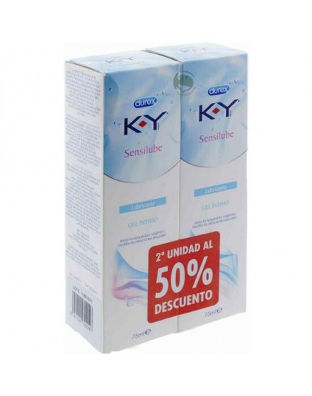 K-Y GEL LUBRICANTE HIDROSOLUBLE INTIMO DUPLO 2X75ML VIBRASHOP