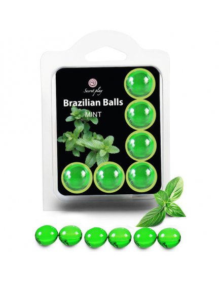 SECRET PLAY SET 6 BRAZILIAN BALLS AROMA MENTA VIBRASHOP