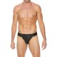 TANGA LISO CON CREMALLERA JOCK - NEGRO/NEGRO VIBRASHOP