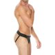 TANGA LISO CON CREMALLERA JOCK - NEGRO/NEGRO VIBRASHOP