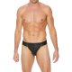 TANGA LISO CON CREMALLERA JOCK - NEGRO/NEGRO VIBRASHOP