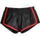 SHORTS CUERO VERSÁTIL - NEGRO/ROJO VIBRASHOP