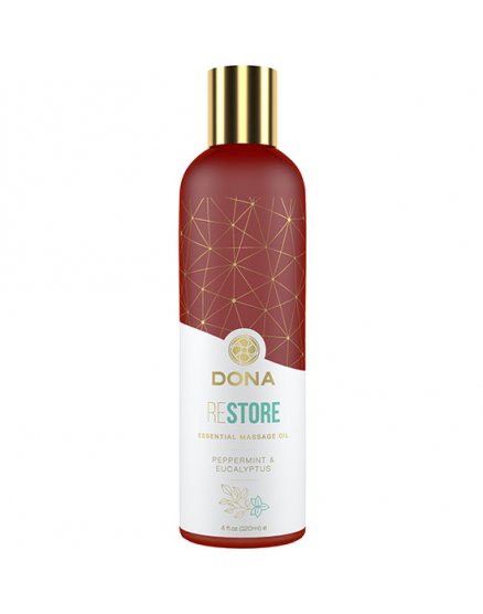 DONA - ACEITE ESENCIAL DE MASAJE RESTAURADOR DE MENTA Y EUCALIPTO 120 ML VIBRASHOP