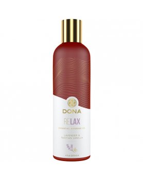 DONA - ACEITE ESENCIAL DE MASAJE RELAX LAVANDA Y VAINILLA DE TAHITÍ 120 ML VIBRASHOP