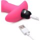 PLUG VIBRADOR DE BOLAS ANALES DE SILICONA - ROSA VIBRASHOP