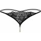 DARING PEARL BEADED G-STRING - NEGRO VIBRASHOP