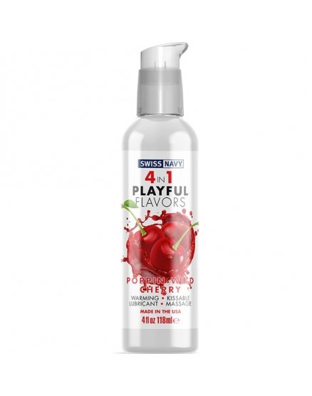 SWISS NAVY 4 IN 1 POPPIN WILD CHERRY - 118 ML VIBRASHOP