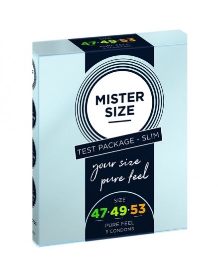 MISTER SIZE - SENSACION PURA - 47, 49, 53 MM 3 PACK - TESTER VIBRASHOP