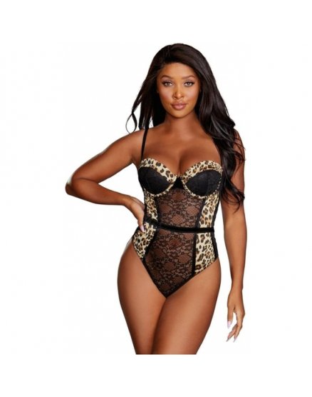 BODY NH TEDDY - NEGRO LEOPARDO VIBRASHOP