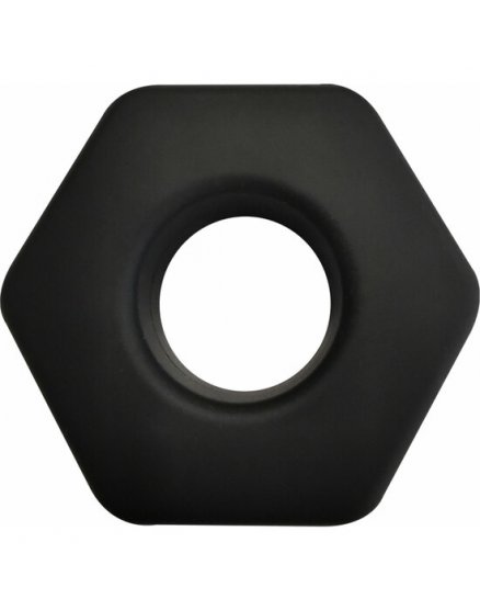 ANILLO SILICONA SUAVE - HUNK C-RING - NEGRO VIBRASHOP