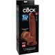 3D COCK SWINGING BALLS 8 INCH - BROWN VIBRASHOP