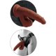 3D COCK SWINGING BALLS 8 INCH - BROWN VIBRASHOP