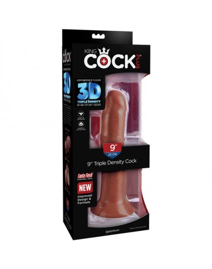 TRIPLE DENSITY COCK 8 INCH - MARRÓN VIBRASHOP