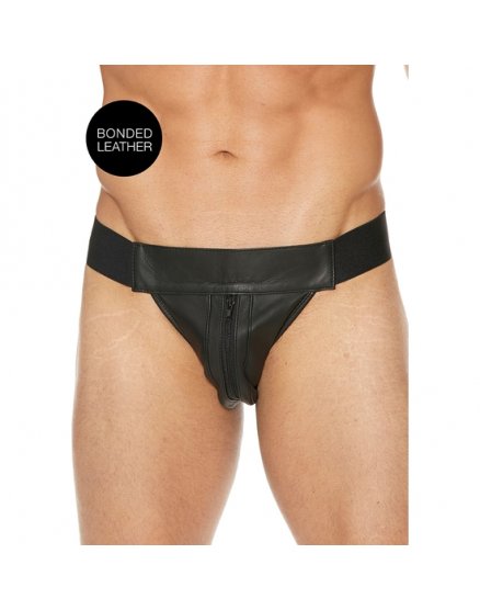 PLAIN FRONT WITH ZIP JOCK - NEGRO VIBRASHOP