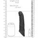 PENIS SLEEVE 8 - NEGRO VIBRASHOP