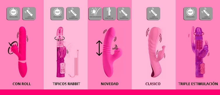 Tipos de vibradores rabbit